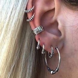 Backs Earrings 7Pcs/Set Clips Earring For Women Unisex Minimalist Cartilage Hoop Set Fashion Ear Cuff No Piercing Clip On