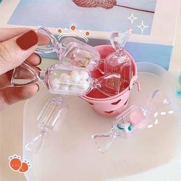 Jewellery Pouches Bags Pieces Of Candy Shaped Plastic Box Transparent Ring Pendant Necklace Travel Accessory Storage 2023 BagsJewelry