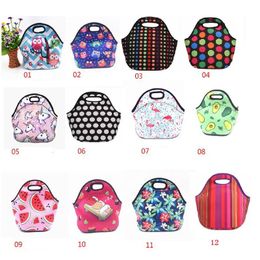 Neoprene Lunch Bag For Women Lunch Bags Picnic Handbag With Tableware Pocket Children Snacks for Women Kids LX3615