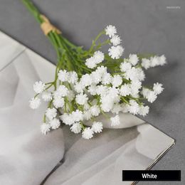 Decorative Flowers White Purple Gypsophila Bouquet Baby Breath Artifcial For Wedding Bridal Home Floral Arrangement