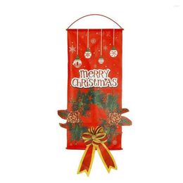 Christmas Decorations Doors And Windows Wall Cartoon Hanging Banner Canvas Ornaments