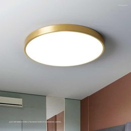 Ceiling Lights Modern Copper LED Light Fixtures Nordic Lamp Dimmable For Living Room Bedroom Kitchen Hallway