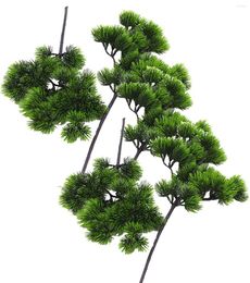 Decorative Flowers 5 Pack Artificial Pine Needles Branches Spray Fake Greenery For Garden Wedding Home Outdoors Decorations