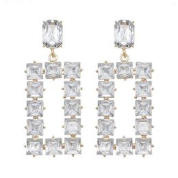 Dangle Earrings Fashion Crystal Rhinestone Pendant Bride Wedding Banquet Jewelry Accessories