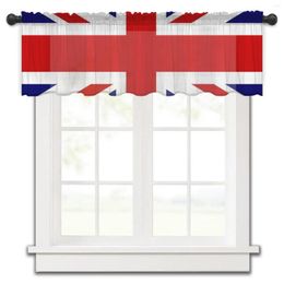 Curtain British Flag Tulle Sheer Window Curtains For Living Room Decoration Half Bedroom Kitchen Short Voile Organza Drapes