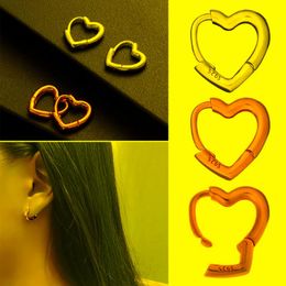 Hoop Earrings & Huggie High Quality Fashion S925 Hypoallergenic Small Heart Shaped For Women Girls' Studs JewelryHoop