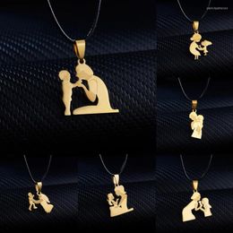 Pendant Necklaces Family Baby Pregnant Mothers Day Necklace Gift Father Love Mom Women Girl Daughter Wholesale