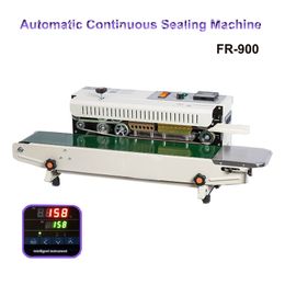 FR900 Automatic Continuous Sealing Machine Horizontal Plastic Film Bags Heat Sealing Machine Continuous Band Sealer
