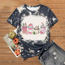 Women's T Shirts Womens Graphic Shirt Printed Short Sleeve Top Loose Fashion Turtle Neck Pack For Women