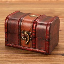 Jewellery Pouches Small Storage Treasure Rustic Wooden Box Case Vintage Handmade Chest Display Elegant Retro Boxes Ne