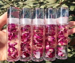 Lip Gloss 2021 vender o fornecedor de gloss base limpo personalizado 24k folhas douradas rosa rosa Private Lips Cosmetics7946882