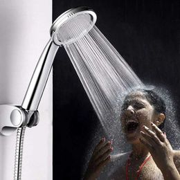 Bathroom Shower Heads Handheld Shower Head Bathroom High Turbo Pressure Energy Water Saving Bath Showerhead J230303