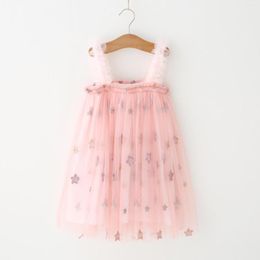 Girl Dresses 2023 Summer Kids Girls For Baby Casual Floral Tutu Princess Dress Infant Birthday Party Born Clothes 1-6Y