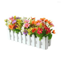 Decorative Flowers Fake Flower Simulation Plant Set Pot Diy Wedding Ornament Party Home Decor Room Decoration Ucalyptus Leaves Grass Bouquet