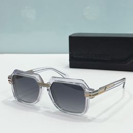 8043 Square Sunglasses Gold Crystal Frame/Grey Gradient Men Fashion Sporty Sun Glasses Designers Sunglasses Shades Occhiali da sole UV400 Protection Eyewear