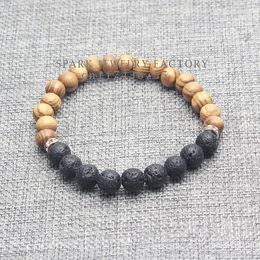 Strand 2023 Natural Stones Wooden Beads Bracelet For Men And Women Lava Turquoises Onyx Yoga