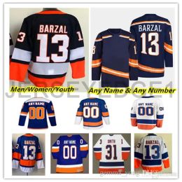 13 Mathew Barzal NY Reverse Retro Hockey Jerseys Brock Nelson Noah Dobson Anders Lee Casey Cizikas Zach Parise Kyle Palmieri Anthony Beauvillier Jean-Gabriel Pageau