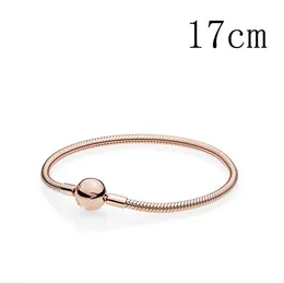 925 Pounds Silver New Fashion Charm for Pandora The New Product Launched The Snake Bone Chain Beaded Rose Gold Bracelet