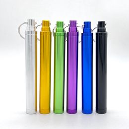 Colorful Aluminium Smoking Cigar PreRoll Tube Empty Sealing Jar Portable Storage Case Package Stash Box For Rolling Handroller Cigarette Tobacco Herb Tool