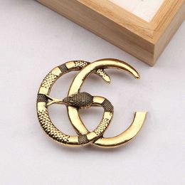 95% OFF 2023 New Luxury High Quality Fashion Jewellery for New Brooch double snake style elegant personality versatile temperament pin small sweater accessories