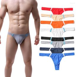 Underpants 4PCS Mens Sexy Bikini Briefs Low Rise Gay Panties Bulge Pouch T-back Mini Thongs Underwear Homme G-string Sleepwear