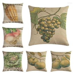 Pillow Apple Pear Fruit Pattern Polyester Throw Cover Car Home Decor Decoration Sofa Bed Decorative Pillowcase