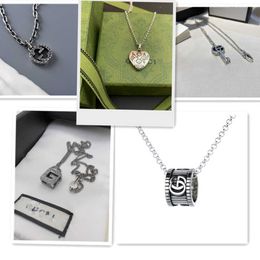 80% OFF 2023 New Luxury High Quality Fashion Jewelry for high version double personalized CNC couple star same Sterling Silver Necklace Valentine's Day gift