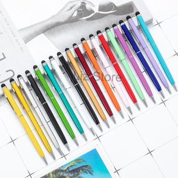 Capacitive Touch Metal Ballpoint Pen Student Writing Ballpoints Pen Mobile Phone Touch Pens School Office Supplies Ballpens TH0782