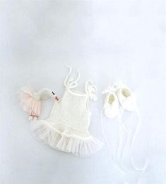 Manuseio de crochê mohair roupa de pografia de pogray menina de renda nascida posando brinquedo de animais em geral conjunto po 2204235838168