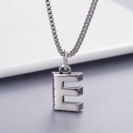 same Thai silver 26 English E Necklace version High-quality luxury Jewellery