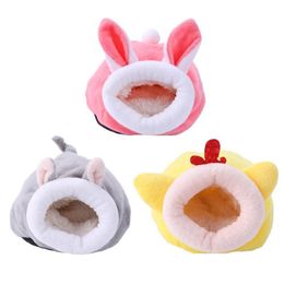 Small Animal Supplies Pet Mouse Guinea Pig Bed Sleeping House Warm Hamster Puppy Kitten Home Beds Soft Nest Mini Animals