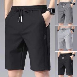 Men's Shorts Soft Fabric Summer Deep Crotch Drawstring Gym Clothing