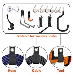 Storage Bags Hook Loop Cable Strap Nylon Heavy Duty Extension Cord Holder Organizer