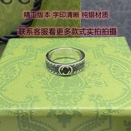 70% OFF 2023 New Luxury High Quality Fashion Jewellery for sterling silver double enamel made of old elf love fearless couple ring Valentine's Day gift