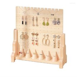 Jewellery Pouches Wooden Earrings Display Storage Props Shelves Ring Special Hanging Plate Rack