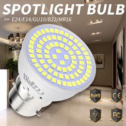 Spotlight Bulb GU10 Ceiling Light E27 Lamp E14 Bombillas MR16 Ampoule For Home Living Room Lighting 240V Chandelier