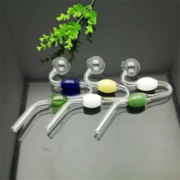 Smoking Pipes new Europe and Americaglass pipe bubbler smoking pipe water Glass bong Colour ball snake shaped glass pot