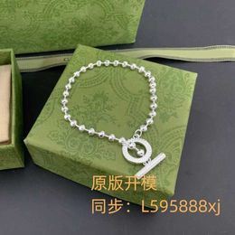 Factory wholesale 2023 New Luxury High Quality Fashion Jewelry for Silver Car Flower Bead Bracelet Simple Couple Online Red Same Gift