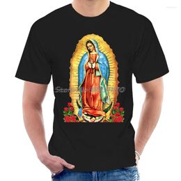 Men's T Shirts Funny Print Men Shirt Women Cool Tshirt Catholic Church Virgen De Guadalupe T-Shirt Cotton Tees Harajuku Streetwear