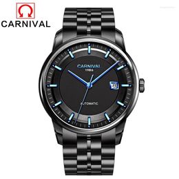 Wristwatches Top Brand CARNIVALOriginal Automatic Mechanical Watch MIYOTA Luxury Men Time Business Wristwatch Sapphire Crystal Male Clock