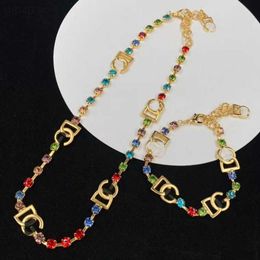Factory wholesale 2023 New Luxury High Quality Fashion Jewellery for Rainbow Double Necklace Brass Material Small Popular Design Versatile Collar Chain