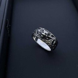 Factory wholesale 2023 New Luxury High Quality Fashion Jewellery for Silver Antique twelve zodiac tiger head ring Personalised Unisex