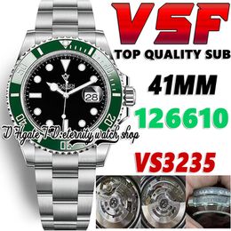 2022 V3 sbf126610 Mens Watch 72 hour power reserve DD3235 VSA3235 Automatic 41mm Green Ceramics Bezel Black Dial SS 904L Stainless Steel Bracelet eternity Watches