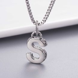 20% OFF 2023 New Luxury High Quality Fashion Jewelry for Double Thai Silver 26 English Necklace High Edition Jewelry