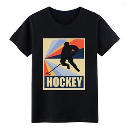 Men's T Shirts Retro Hockey Gift Shirt Solid Colour Fit Authentic Summer Style Pattern Men Printed Cotton