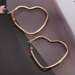 Hoop Earrings Big Circle Heart Shape Simple Fashion Jewellery For Women