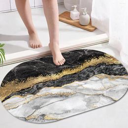 Carpets Marble Super Absorbent Nappa Skin Bathroom Mat Quick Drying Bath Rug Non-slip Entrance Doormat Toilet Home Decor Floor Mats