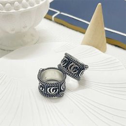 95% OFF 2023 New Luxury High Quality Fashion Jewellery for Silver Double classic soul snake couple old closed mouth Thai silver carved dominee men's ring