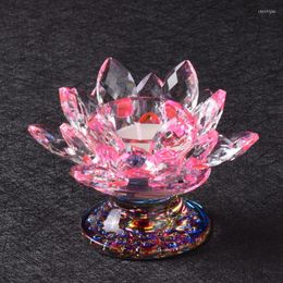 Candle Holders Crystal Candlestick Lotus Feng Shui Home Decoration Large Buddhism