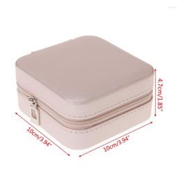 Jewellery Pouches Box Portable Storage Organiser Zipper Women Display Travel Case Y4QB